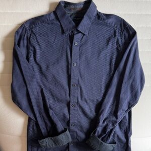 Ted Baker Dark Blue Casual Button Down Shirt